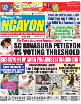 Cover of Pilipino Star Ngayon