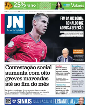 Cover of Jornal de Noticias