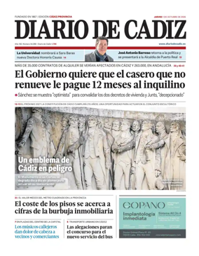 Cover of Diario de Cadiz