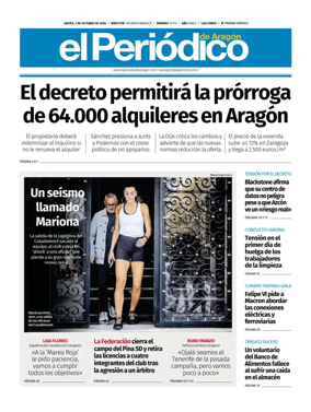 Cover of El Periodico Aragon