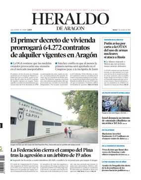 Cover of Heraldo de Aragon