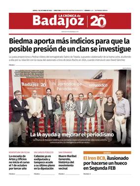 Cover of La Cronica de Badajoz BE
