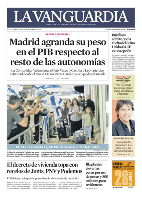 Cover of La Vanguardia