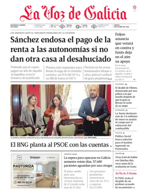 Cover of La Voz de Galicia (A Coruna)
