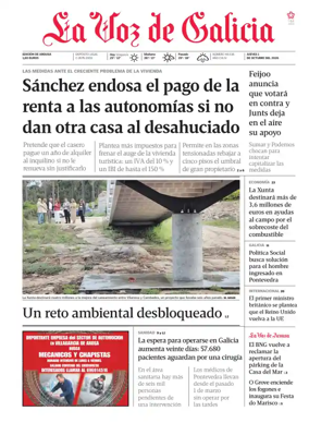 Cover of La Voz de Galicia (Arousa)