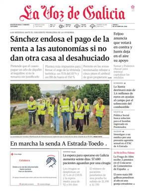 Cover of La Voz de Galicia (Deza)