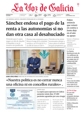 Cover of La Voz de Galicia (Lugo)