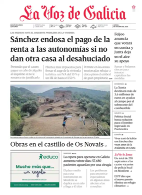 Cover of La Voz de Galicia (Monforte)