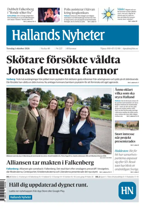 Cover of Hallands Nyheter