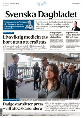 Cover of Svenska Dagbladet