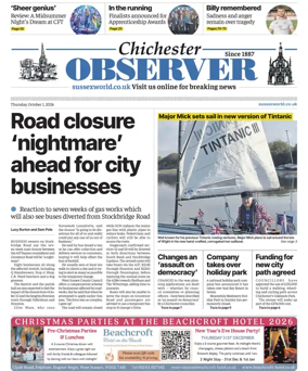 Cover of Chichester Observer