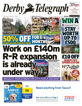 Cover of Derby Telegraph