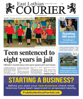 Cover of East Lothian Courier