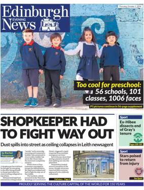Cover of Edinburgh Evening News