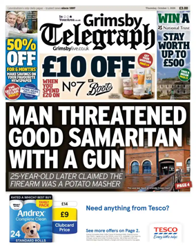 Cover of Grimsby Telegraph