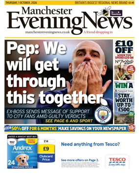 Cover of Manchester Evening News