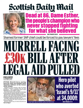 Cover of Scottish Daily Mail