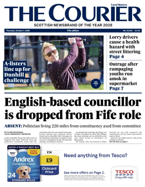 Cover of The Courier & Advertiser (Fife Edition)