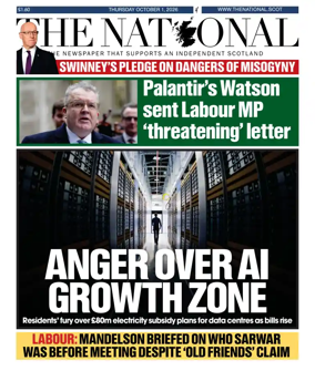 Cover of The National (Scotland)