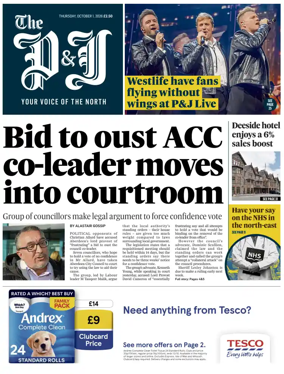 Cover of The Press and Journal (Aberdeen and Aberdeenshire)