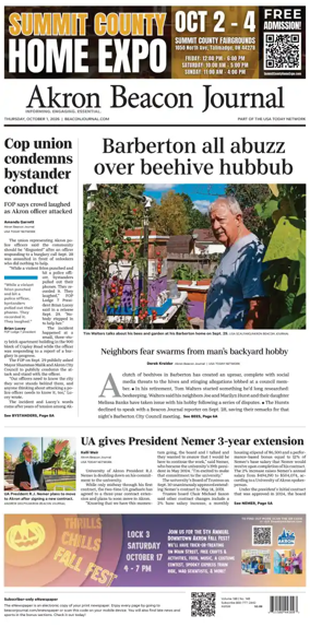 Cover of Akron Beacon Journal