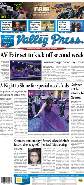 Cover of Antelope Valley Press