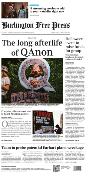 Cover of Burlington Free Press