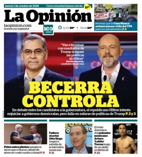 Cover of La Opinion