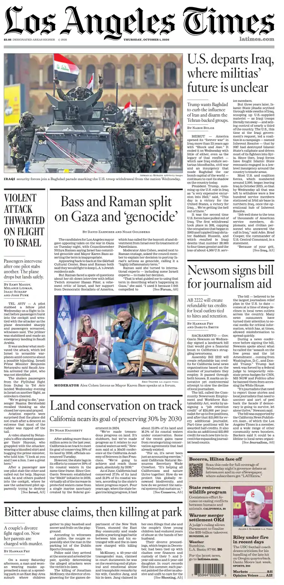 Cover of Los Angeles Times