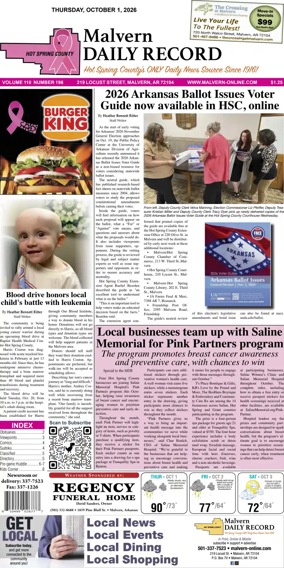 Cover of Malvern Daily Record
