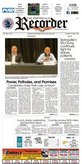 Cover of Porterville Recorder