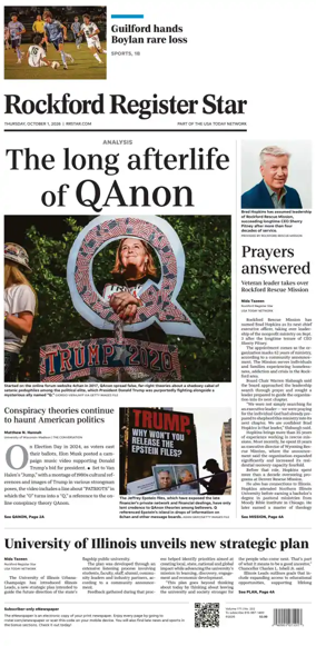 Cover of Rockford Register Star