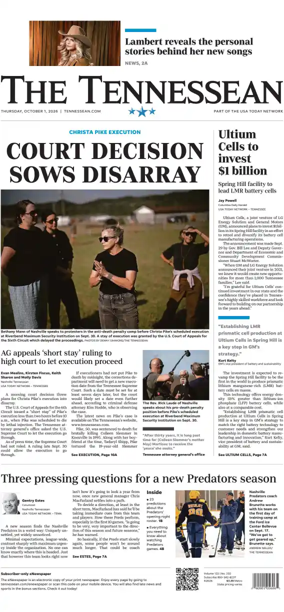 Cover of The Tennessean