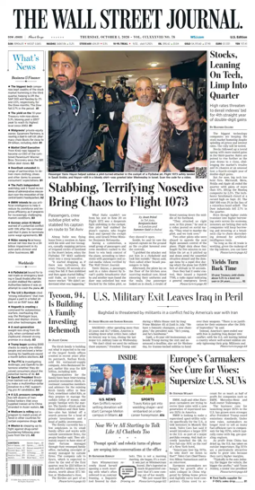 Cover of The Wall Street Journal