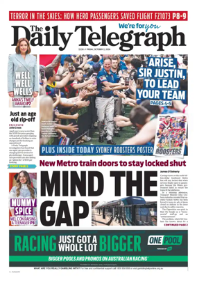 Cover of The Daily Telegraph (Sydney)