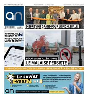 Cover of Acadie Nouvelle