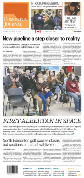 Cover of Edmonton Journal