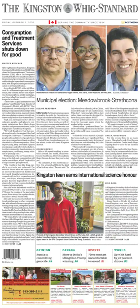 Cover of Kingston Whig-Standard