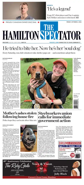 Cover of The Hamilton Spectator