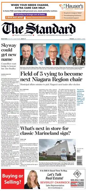 Cover of The Standard (St. Catharines)