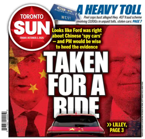 Cover of Toronto Sun