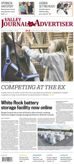 Cover of Valley Journal Advertiser