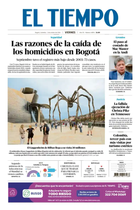 Cover of El Tiempo (Bogota)