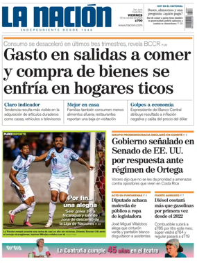 Cover of La Nacion (Costa Rica)