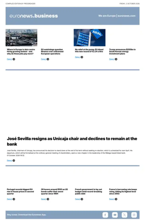 Cover of Euronews Business