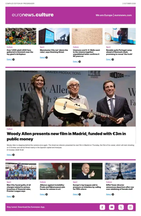 Cover of Euronews Culture and Sport Compiled Edition