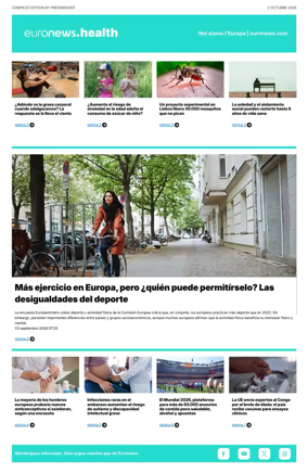 Cover of Euronews Health (Spanish) Compiled Edition