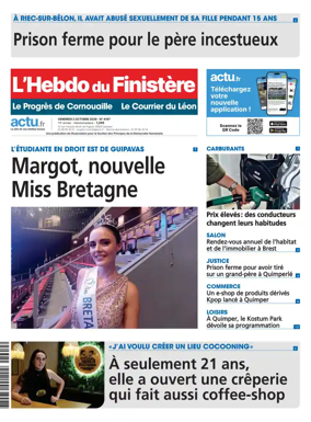 Cover of L'Hebdo du Finistere - Le Progres de Cornouaille Le Courrier du Leon