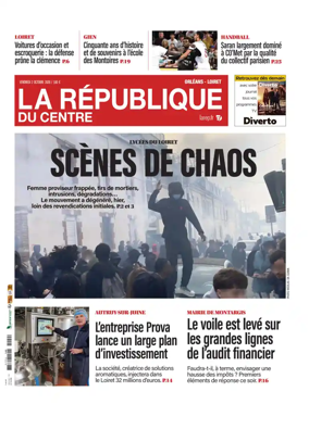 Cover of La Republique du Centre (Orleans - Loiret))