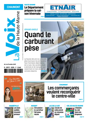 Cover of La Voix de la Haute-Marne edition Chaumont